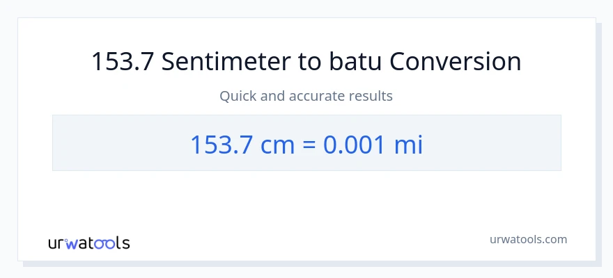 Penukaran 153.7 Sentimeter kepada batu