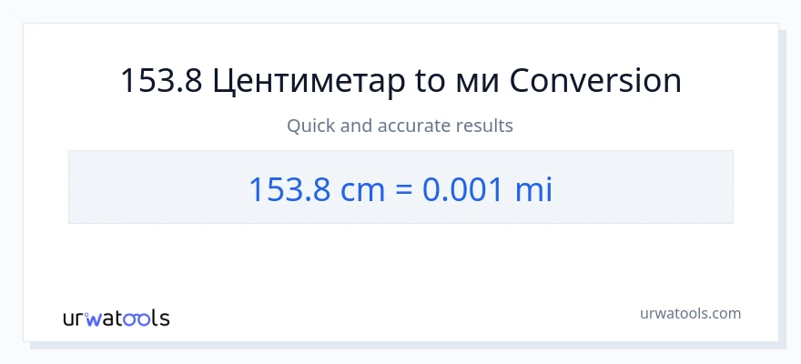Конверзија од Центиметри до миље: 1}