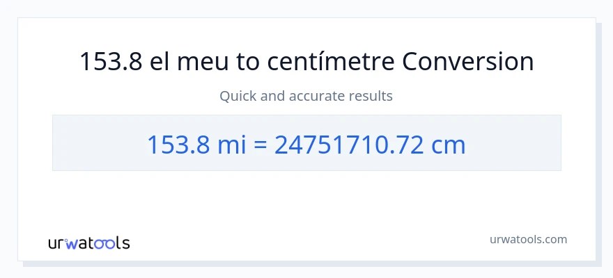 Conversió de 153.8 milles a Centímetres