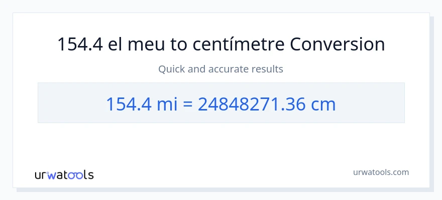 Conversió de 154.4 milles a Centímetres