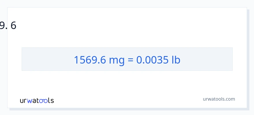 1569.6 മില്ലിഗ്രാം ൽ നിന്ന് പൗണ്ട് ലേക്ക് പരിവർത്തനം