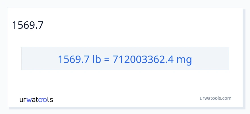1569.7 పౌండ్లు నుండి మిల్లీగ్రాములు కు మార్పిడి