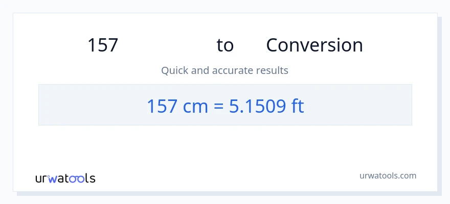 การแปลง 157 เซนติเมตร เป็น เท้า