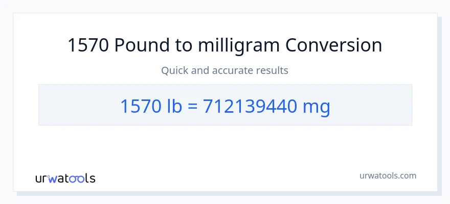 1570 Pounds to milligrams conversion