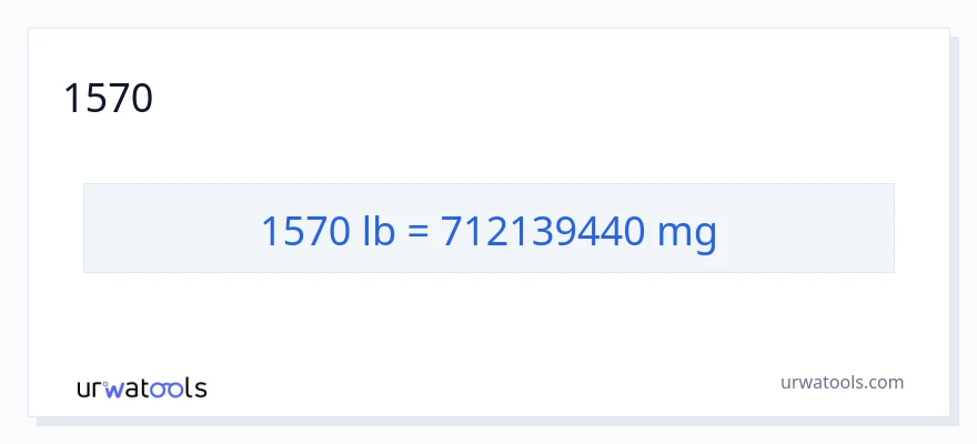 1570 పౌండ్లు నుండి మిల్లీగ్రాములు కు మార్పిడి