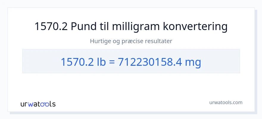 1570.2 Pund til milligram konvertering