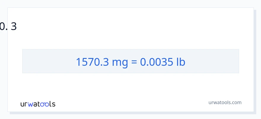 1570.3 മില്ലിഗ്രാം ൽ നിന്ന് പൗണ്ട് ലേക്ക് പരിവർത്തനം