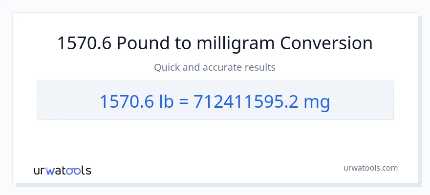 1570.6 Pounds to milligrams conversion