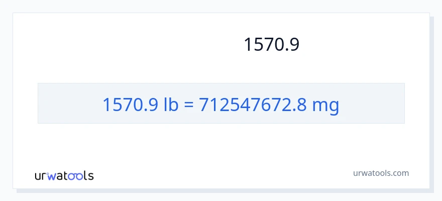 تبدیل 1570.9 پوند به میلی‌گرم