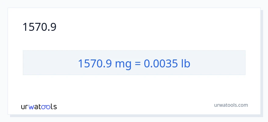 1570.9 মিলিগ্রাম থেকে পাউন্ড রূপান্তর