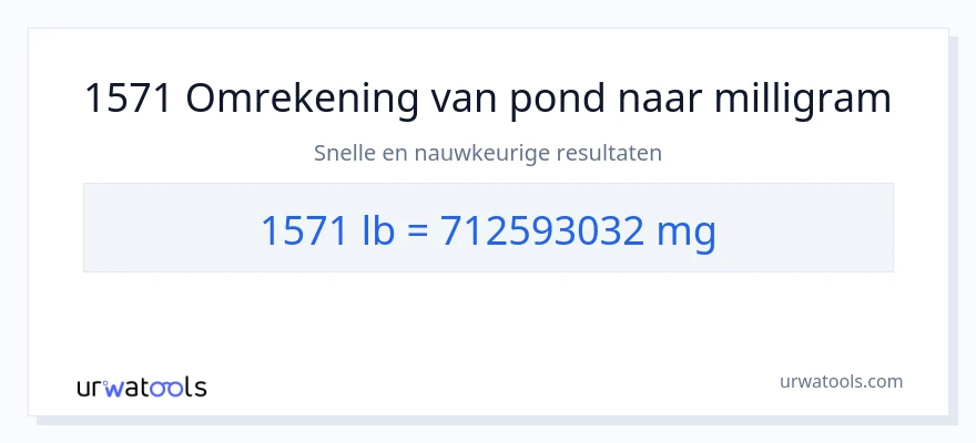 1571 Ponden naar milligrammen conversie