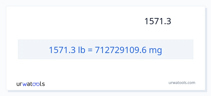 تبدیل 1571.3 پوند به میلی‌گرم