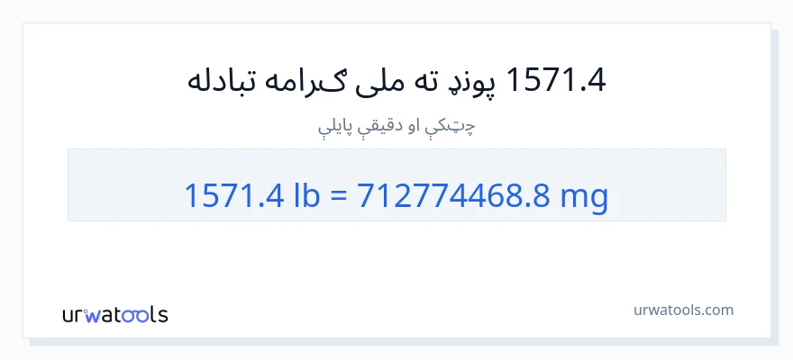 1571.4 پونډه ته ملی ګرام بدلون