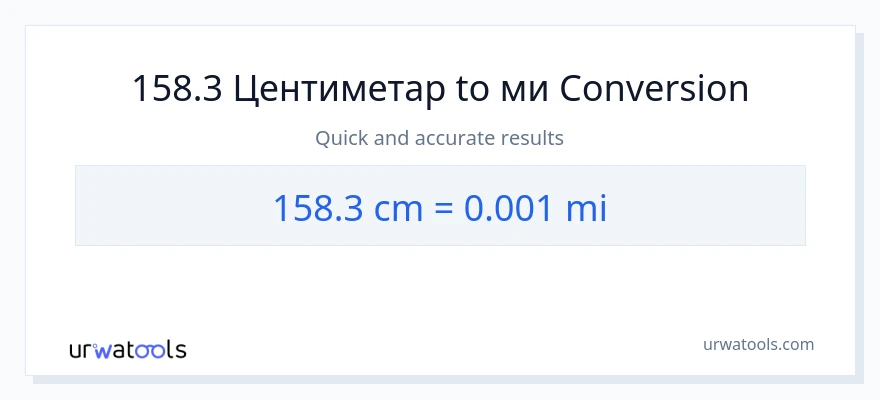 Конверзија од Центиметри до миље: 1}