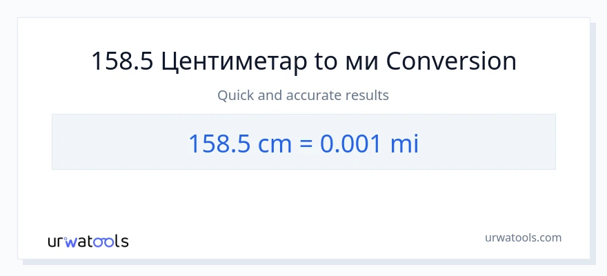 Конверзија од Центиметри до миље: 1}