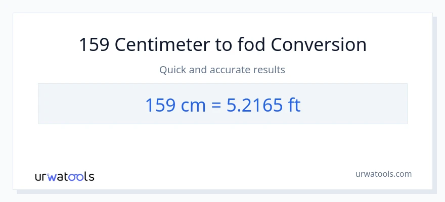 159 Centimeter til Fødder konvertering