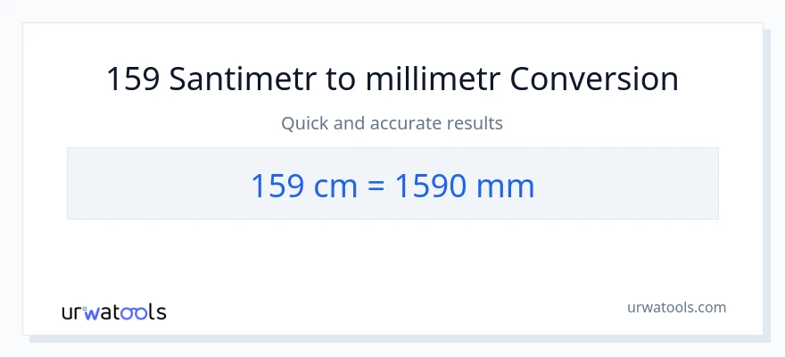 159 Santimetr-dən millimetr-ə çevrilmə