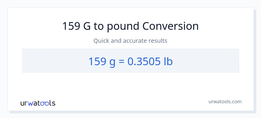 159 Gramlar'den Lbs'e dönüşüm