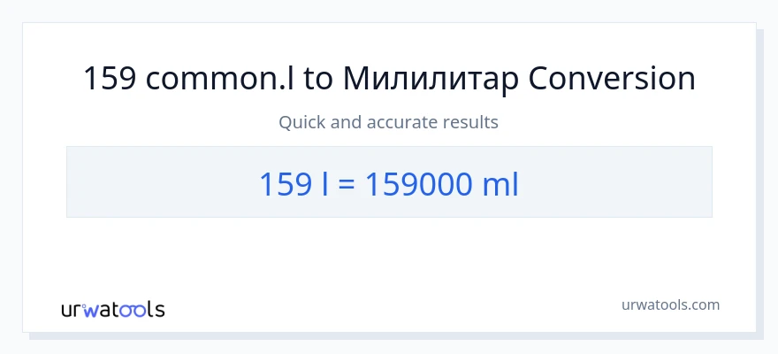 Конверзија од Liters до милилитри: 1}