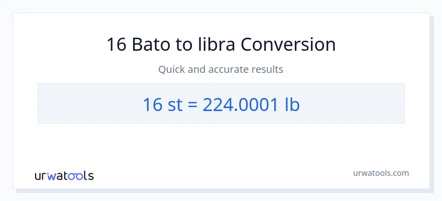 16 Mga bato patungong Lbs na conversion