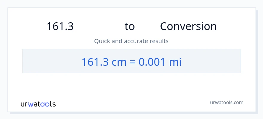 161.3 センチメートル から マイル への変換