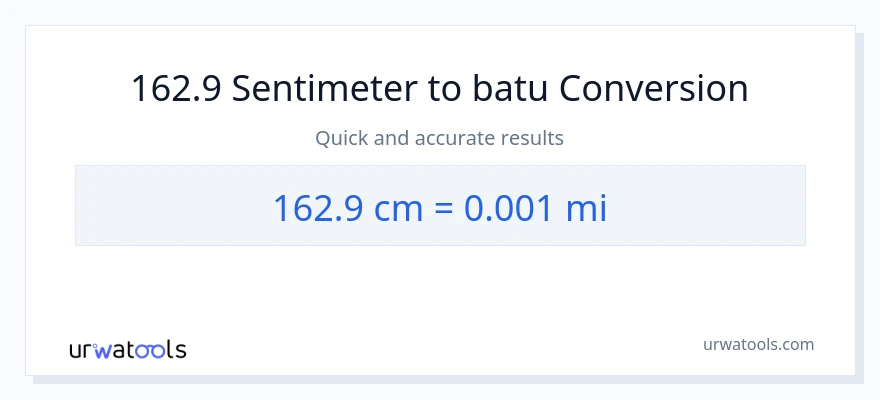 Penukaran 162.9 Sentimeter kepada batu