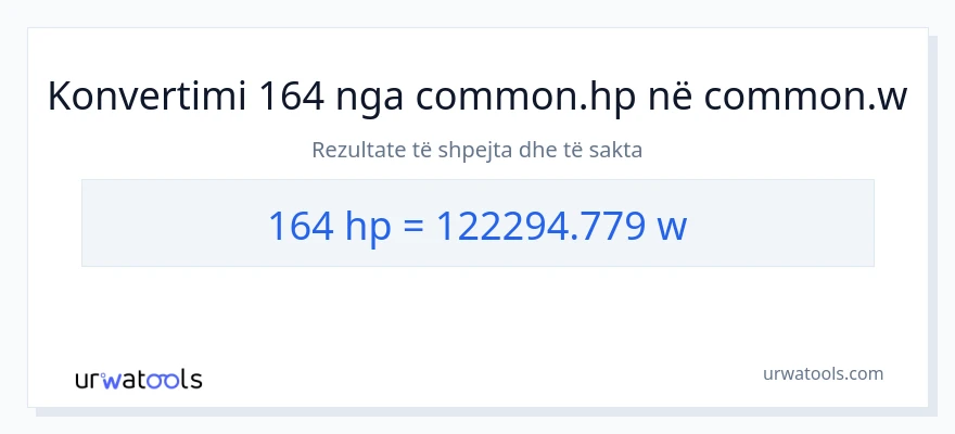 Konvertimi 164 kuajfuqi në vat