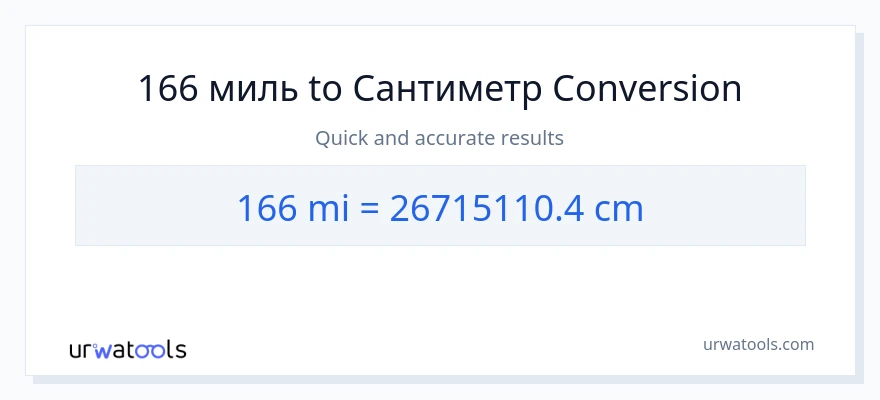166 миль-ден Сантиметр-ке конверсия