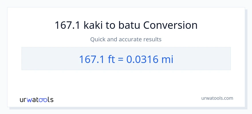 Penukaran 167.1 Kaki kepada batu