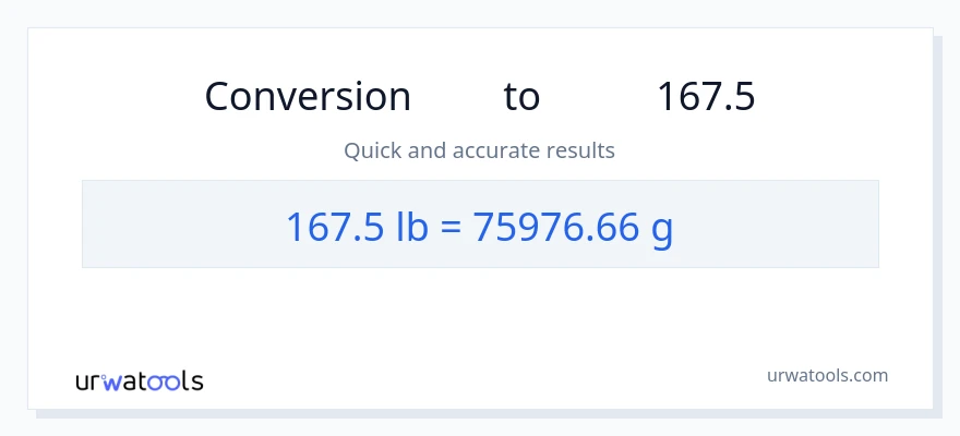 تبدیل 167.5 Lbs به گرم