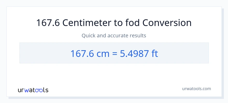 167.6 Centimeter til Fødder konvertering