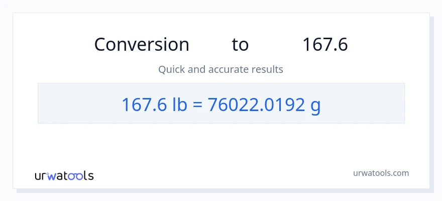 تبدیل 167.6 Lbs به گرم