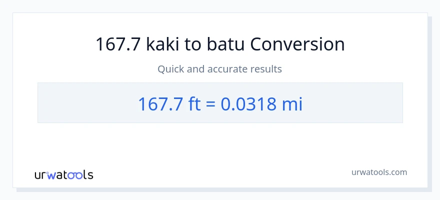 Penukaran 167.7 Kaki kepada batu