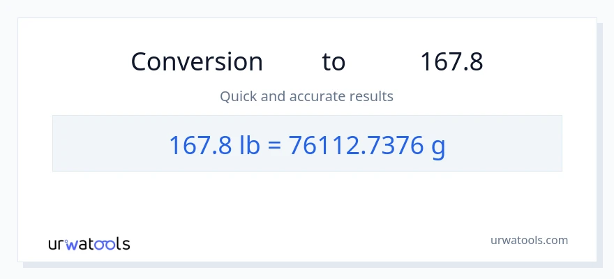 تبدیل 167.8 Lbs به گرم