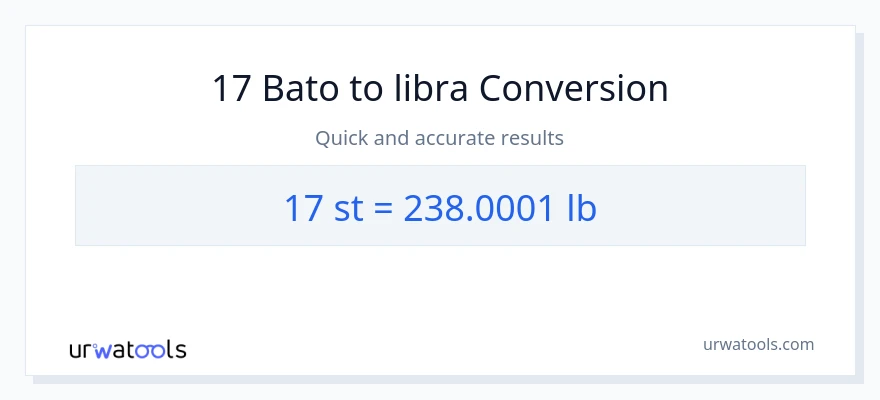 17 Mga bato patungong Lbs na conversion
