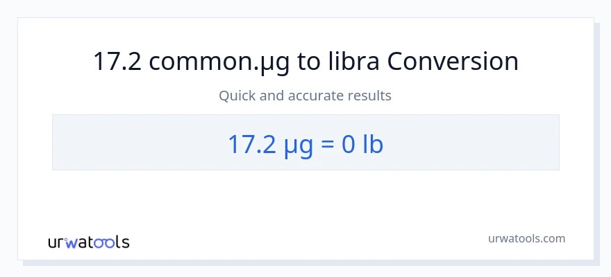 17.2 mga mikrogramo patungong Lbs na conversion