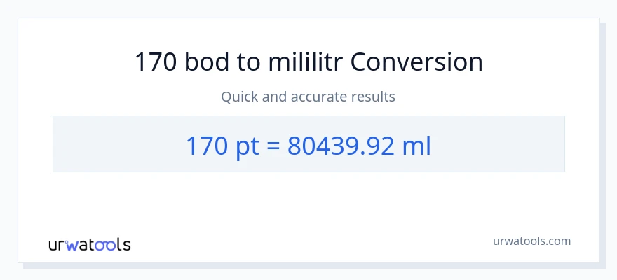 Konverze z Pints na mililitrů: 170