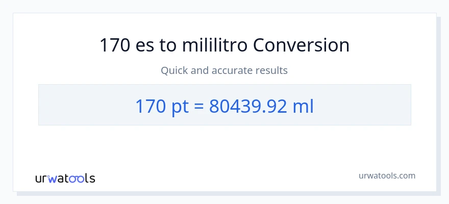 Conversión de 170 Pints a mililitros