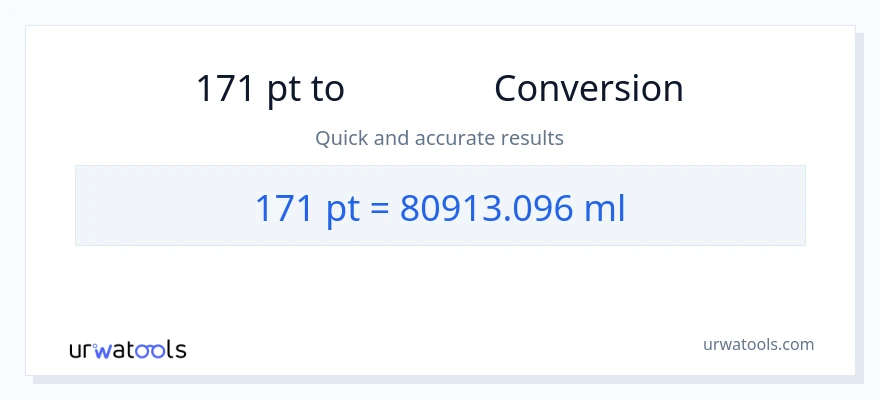 171 Pints から ミリリットル への変換
