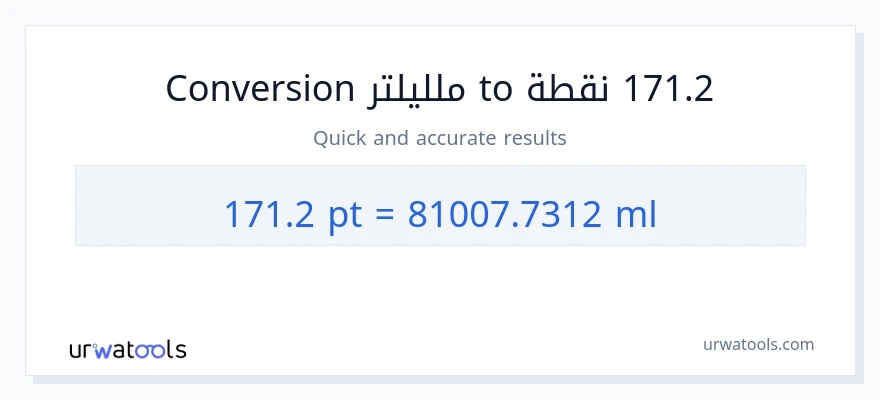 التحويل من 171.2 Pints إلى ملليلتر