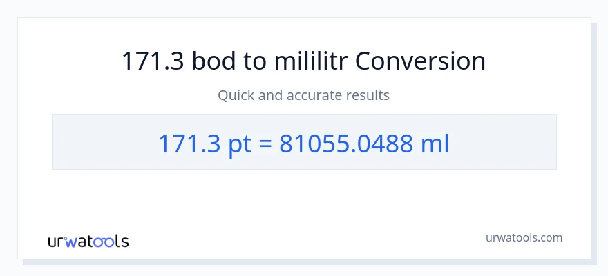 Konverze z Pints na mililitrů: 171.3