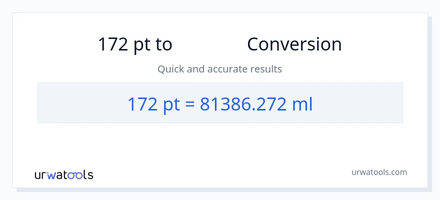 172 Pints から ミリリットル への変換