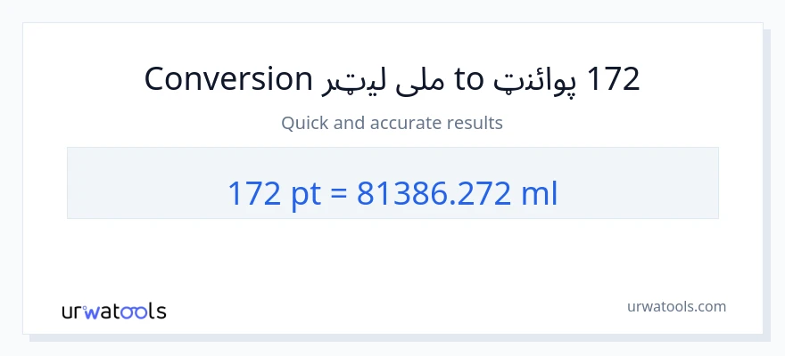 172 Pints ته ملی لیټرونه بدلون