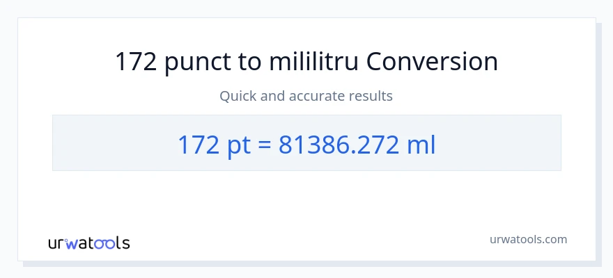 Conversie 172 Pints la mililitri