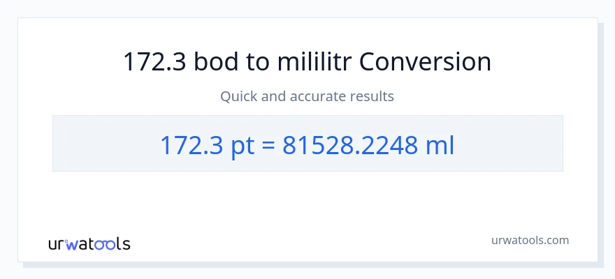 Konverze z Pints na mililitrů: 172.3