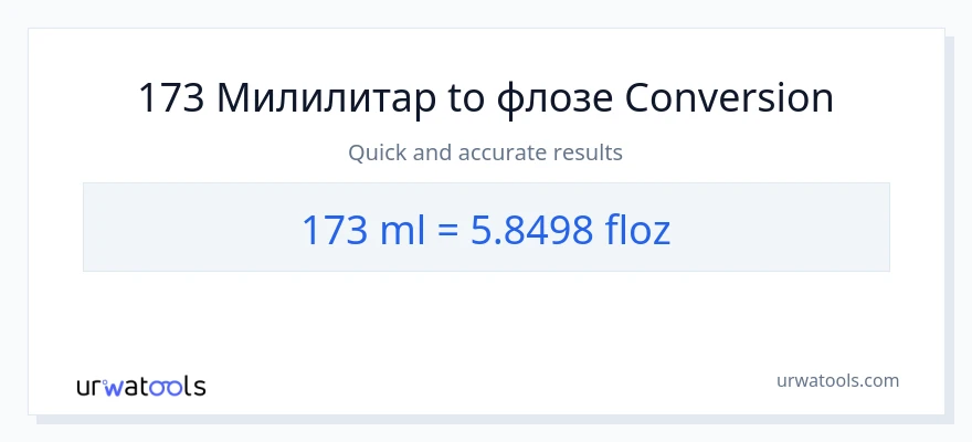 Конверзија од милилитри до течне унце: 1}