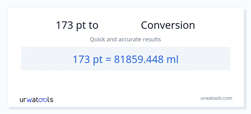 173 Pints から ミリリットル への変換
