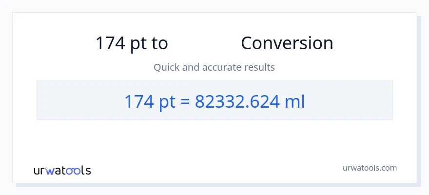 174 Pints から ミリリットル への変換