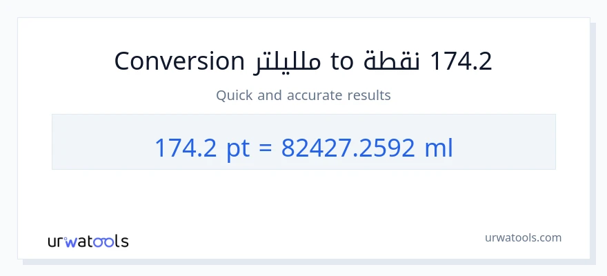 التحويل من 174.2 Pints إلى ملليلتر