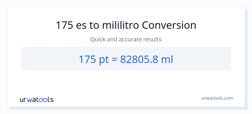 Conversión de 175 Pints a mililitros